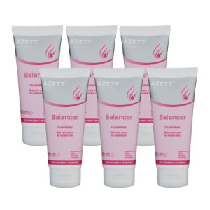 Azett Balancer Pflegecreme 6 x 100 ml Hautpflegecreme für normale Haut mit Urea