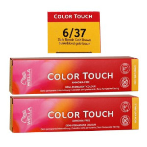 Wella Color Touch Rich Naturals 2 x 60 ml 6/37 dunkelblond gold braun
