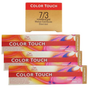 Wella Color Touch Rich Naturals 3 x 60 ml 7/3 mittelblond gold