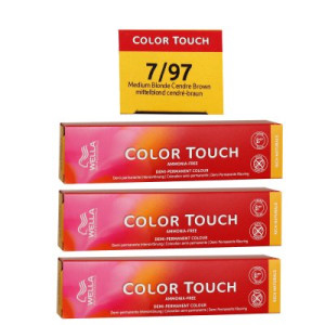 Wella Color Touch Rich Naturals 3 x 60 ml 7/97 mittelblond cendré braun