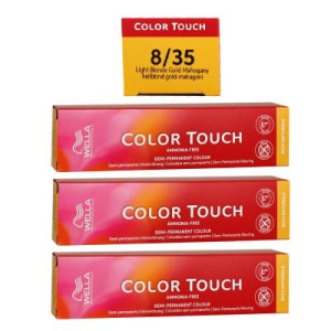 Wella Color Touch Rich Naturals 3 x 60 ml 8/35 helllblond gold mahagoni