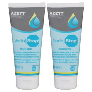 Azett Vario Stop Multi Sens Creme 2 x 100 ml Hautschutzcreme für Arbeitsstoffe