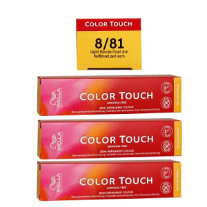 Wella Color Touch Rich Naturals 3 x 60 ml 8/81 hellblond perl asch