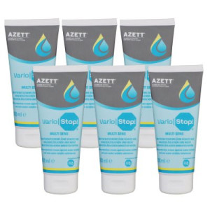 Azett Vario Stop Multi Sens Creme 6 x 100 ml Hautschutzcreme für Arbeitsstoffe