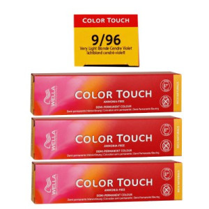 Wella Color Touch Rich Naturals 3 x 60 ml 9/96 lichtblond cendré violett