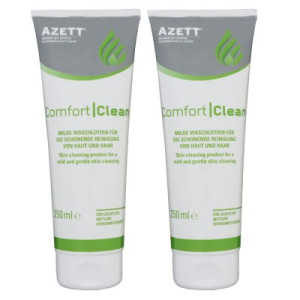 Azett Comfort Clean 2 x 250 ml Milde Waschlotion für Haut und Haar