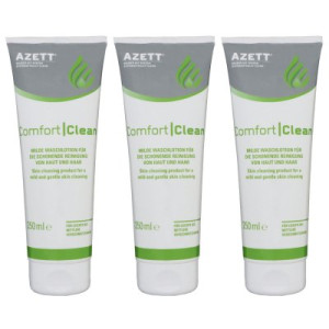 Azett Comfort Clean 3 x 250 ml Milde Waschlotion für Haut und Haar
