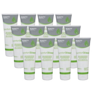 Azett Comfort Clean 12 x 250 ml Milde Waschlotion für Haut und Haar