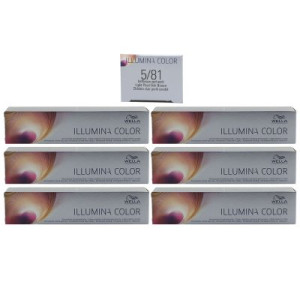 Wella Illumina 6 x 60 ml 5/81 hellbraun perl asch