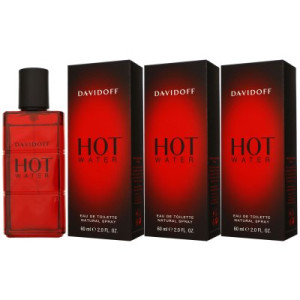 Davidoff Hot Water 3 x 60 ml Eau de Toilette EDT Herrenduft