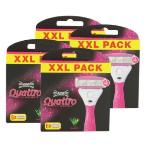 Wilkinson Sword Quattro for Women 4 x 6 Rasierklingen Aloe Vera