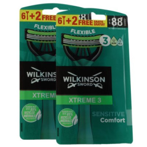 Wilkinson Sword Xtreme 3 Sensitive Comfort 2 x 6 + 2 Einwegrasierer 16 Stück Herrenrasierer