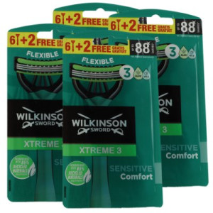 Wilkinson Sword Xtreme 3 Sensitive Comfort 4 x 6 + 2 Einwegrasierer 32 Stück Herrenrasierer