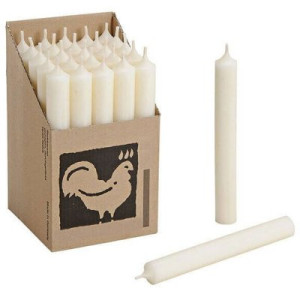 25 Stabkerzen Elfenbein - Ivory 180 x 22 mm Kerzenfarm Kerzen Candle