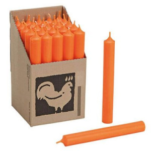 25 Stabkerzen Orange 180 x 22 mm Kerzenfarm Kerzen Candle