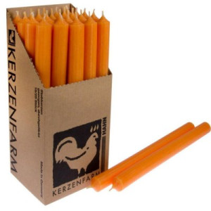 25 Stabkerzen Mandarin 180 x 22 mm Kerzenfarm Kerzen Candle