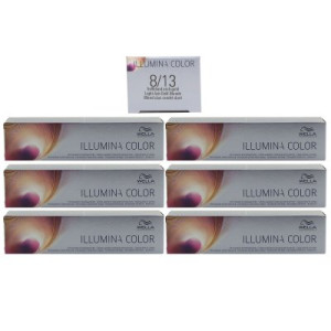 Wella Illumina 6 x 60 ml 8/13 hellblond asch gold