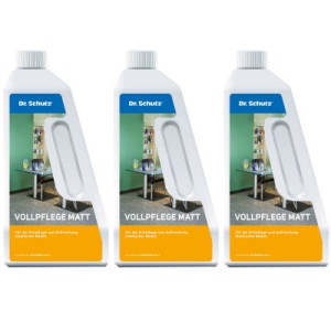 Dr. Schutz Vollpflege matt 3 x 750 ml Polymerdispersion Pflege elastischer Böden