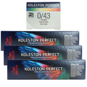 Wella Koleston Perfect ME Special Mix 3 x 60 ml 0/43 Rot Gold