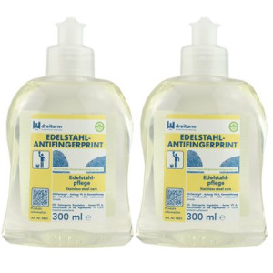 Dreiturm Edelstahl Antifingerprint 2 x 300 ml Edelstahlreiniger und Pflege Stahl