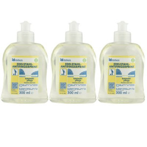 Dreiturm Edelstahl Antifingerprint 3 x 300 ml Edelstahlreiniger und Pflege Stahl