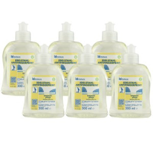 Dreiturm Edelstahl Antifingerprint 6 x 300 ml Edelstahlreiniger und Pflege Stahl