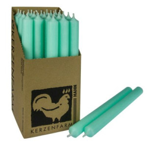 25 Stabkerzen Mint 180 x 22 mm Kerzenfarm Kerzen Candle