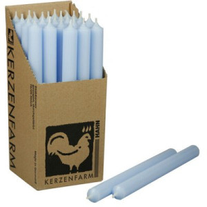 25 Stabkerzen Pastellblau 180 x 22 mm Kerzenfarm Kerzen Candle
