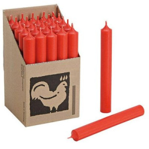 25 Stabkerzen Rot 250 x 22 mm Kerzenfarm Kerzen Candle