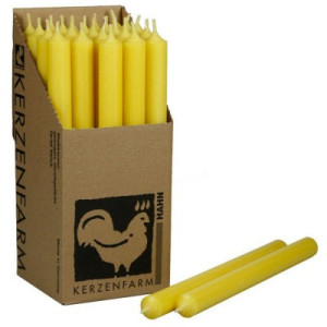 25 Stabkerzen Pastellgelb 250 x 22 mm Kerzenfarm Kerzen Candle