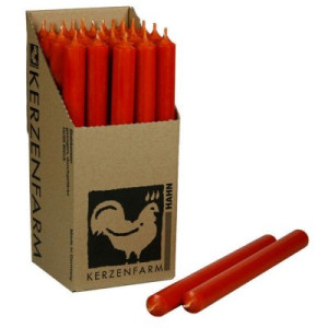 25 Stabkerzen Rost 250 x 22 mm Kerzenfarm Kerzen Candle