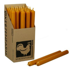 25 Stabkerzen Natur 250 x 22 mm Kerzenfarm Kerzen Candle