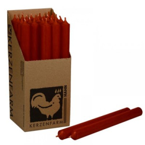 25 Stabkerzen Himbeerrot 250 x 22 mm Kerzenfarm Kerzen Candle