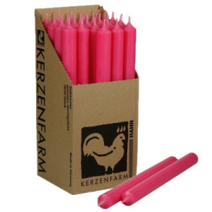 25 Stabkerzen Pink 250 x 22 mm Kerzenfarm Kerzen Candle