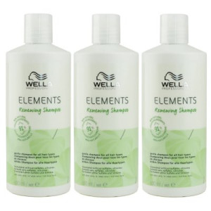 Wella Elements Renewing stärkendes Shampoo 3 x 500 ml ohne Silikone mit Aloe Vera