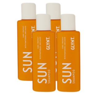 Glynt Sun Shampoo 4 x 100 ml Care & Protect Panthenol & Agave Schutz & Regeneration Vegan