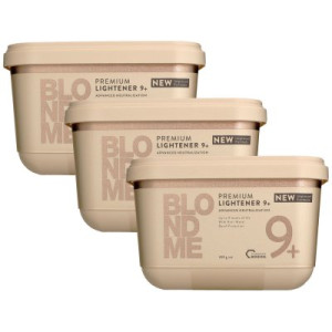 Schwarzkopf Blondme 3 x 450 g Premium Aufheller 9+ Box Blondierpulver