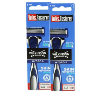 Wilkinson Sword Hydro 5 Skin Protection Regular Volks Rasierer 2 x 1 Rasierstab + 1 Klinge