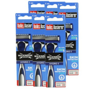 Wilkinson Sword Hydro 5 Skin Protection Regular Volks Rasierer 6 x 1 Rasierstab + 1 Klinge