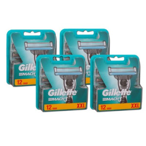 Gillette Mach3 Rasierklingen 4 x 12 Stück Klingen XXL