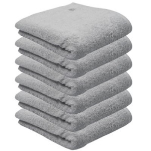 6er Ross Frottier Handtuch 4004 Vita 80 Silber 50 x 100 cm Frottier Baumwolle