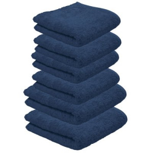 6er Ross Frottier Handtuch 4004 Vita 26 Denim 50 x 100 cm Baumwolle