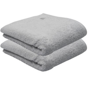 2er Ross Frottier Handtuch Badetuch 4004 Vita 80 Silber 70 x 140 cm Baumwolle
