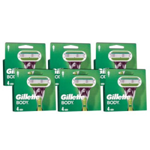 Gillette Body 6 x 4 er Klingen Rasierklingen für den Körper Herrenklingen