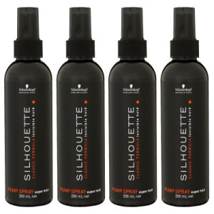 Schwarzkopf Silhouette Classic Formular 4 x 200 ml Pump Haarspray Super Hold