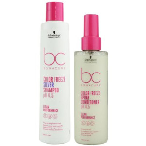 Schwarzkopf Bonacure Color Freeze Silver 250 ml Shampoo & 200 ml Conditioner Spray