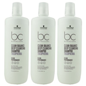 Schwarzkopf Bonacure Clean Balance 3 x 1000 ml Shampoo für alle Haartypen