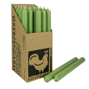 25 Stabkerzen Jadegrün 250 x 22 mm Kerzenfarm Kerzen Candle