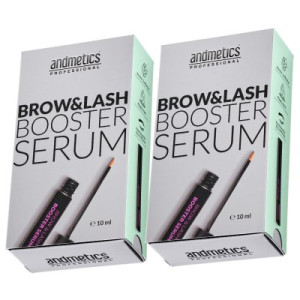 Andmetics Brow & Lash Booster Serum 2 x 10 ml Wachstumsserum ohne Hormone Wimpernserum