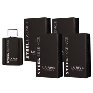La Rive Steel Essence 4 x 100 ml Eau de Toilette EDT Herrenparfum